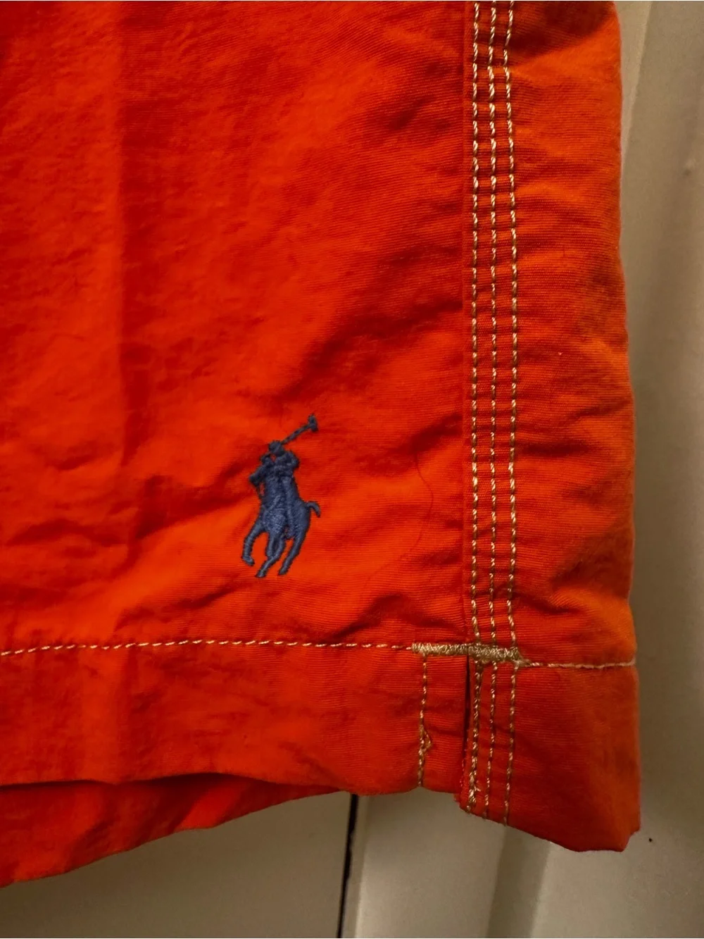 Vintage Polo by Ralph Lauren Orange Swimwear Trunks with Logo Patch